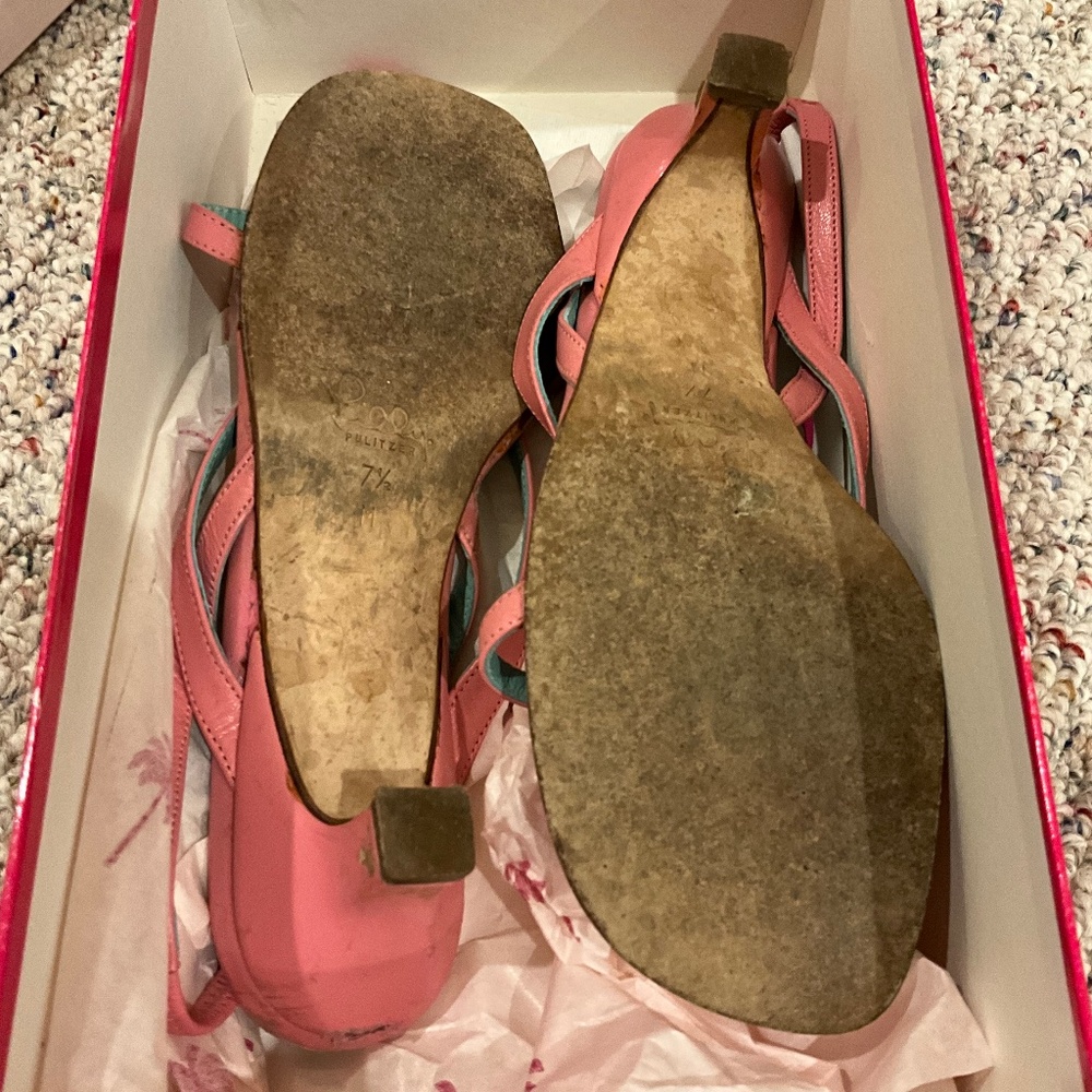 Vintage Lilly Pulitzer Pink Sandals - Picture 2 of 5